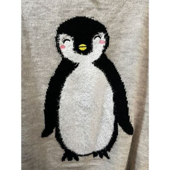 NEW Crew-Neck Pullover Sweater with Penguin Applique Small - Picture 5 of 7